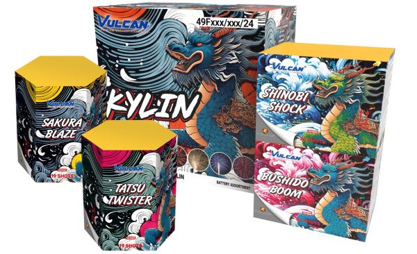 Kylin assortment | 2x19s + 2x36s Pyromould batteries